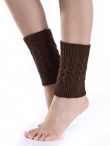 1双休闲腈纶针织麻花图案腿套，适合秋冬季节，女士可搭配雪地靴穿着，防风保暖，圣诞礼物之选。 - 常規款 - 查看 6