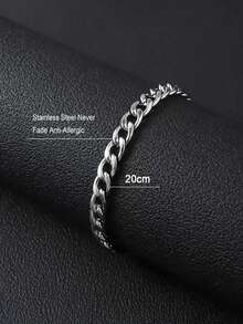 4 Pieces/Set Hip-Hop Fashion Men's Jewelry Set, Cross Necklace, Bracelet And Personalized Ring (Size: 7-12), Stainless Steel Material, No Fading, No Allergy, Suitable For Parties, Daily Life, Dating. The Best Jewelry For Holiday Gifts