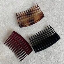 1pc Korean Fashion Inverted Hair Comb, Simple Solid Color Hair Accessory For Bangs/Flyaways, Combs, Hair Comb - Multicolor - View 4