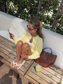 ii Cárdigan casual y versátil de unicolor para mujer