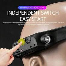 2x COB LED Headlamp Work Light Bar Headband Lamp USB Rechargeable Headlight - Black - View 5