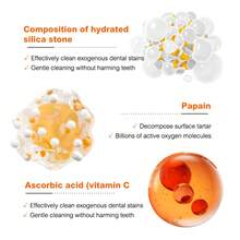 110g Pasta de dientes blanqueadora con bicarbonato de sodio y vitamina C - Refresca el aliento, elimina las manchas, blanquea los dientes, protege las encías, fórmula de limpieza profunda y pulido para una sonrisa talla grande brillante y saludable, apta para uso en el hogar y viajes