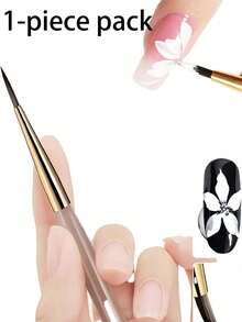 1pc Nail Art Brush, Multi-Function Painting Brush Used For Flower Painting, Fine Tip Brush For Nail Care, Smooth Material, DIY Nail Art Tool