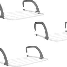 Rainberg 5 Bar Radiator Clothes Airer Rack With Adjustable Arms For Hanging Drying And Accessories - Hangable  Metal Hook - 3 - View 9