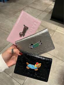 Estuche de pasaporte con diseño lindo de Dachshund, organizador de documentos de viaje multifuncional y compacto - Multicolor - Ver 8