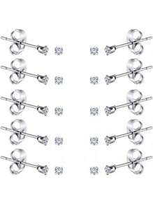 2pcs Butterfly Stud Earrings, Cubic Zirconia Double Layer Earrings, Hypoallergenic Simple Earrings For Men, Fashion Casual Pierced Earrings, Unisex Ear Cuff Earrings 2-8mm, Copper Zirconia Material, Stylish And Elegant, Suitable For Daily Wear And Parties