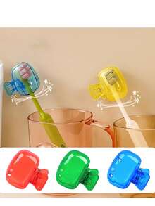 10pcs Toothbrush Head Protective Cover,Portable Toothbrush Case - Toothbrush Head Protective Cover For Travel, Compact Toothbrush Holder, Transparent Toothbrush Travel Case - Mushroom Clip - View 13