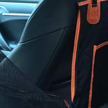 1pc 600D Oxford Waterproof Anti-Dirty Wear-Resistant Car Pet Rear Seat Cover Hammock 2-In-1 Pet Traveling Accessory