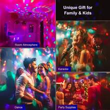 1pc 7-Color LED Magic Ball Light With Remote Control - USB Powered, Ideal For Home Bedroom, Birthday Party, Christmas, New Year, Valentine's Day Decoration And Gift - Multicolor - View 9