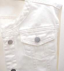 LifeShe Denim Jacket Light Jean Jackets Coatshalloween - 白色C - 查看 9