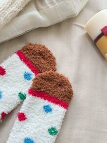 1 Pair Women's Cute Cartoon Dachshund Soft Mid-Calf Socks