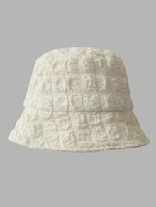 1pc男女通用盆帽，看起来小巧百搭的盆帽，一年四季都可以戴的盆帽，防风，浸湿纱布盆帽秋季