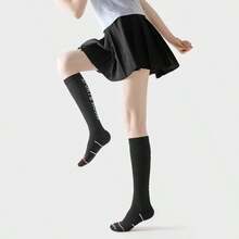 1 Pair High Elastic Yoga Socks, Pilates Socks, Dance Socks, Running Sports Socks, Compression Socks, Warm Thick, Durable, Suitable For Yoga, Dance, Workout