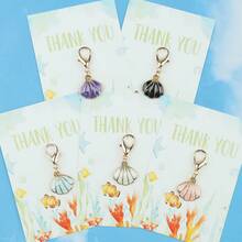 1pc/4pcs/5pcs/10pcs Ocean Themed Hugging Cards, Ocean Keychains, Ocean Thank You Cards, Shark, Manta Ray, Seahorse, Whale, Starfish, Shell Pendant Decorations For Wallet, Backpack, Car Keys, Best Gifts For Ocean Lovers On Teacher's Day, Graduation, Birthday, Wedding, Bachelorette Party, Easter, Mother's Day, Father's Day Bag Accessories Lanyards With Id Holder Car Accessories Bag Charms - Multicolor - View 8