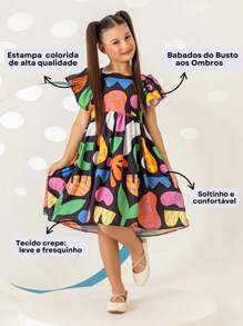 Young Girls Dresses - Black - View 3