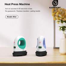 1pc Mini Portable Heat Transfer Press Machine, Home DIY Heat Press, Manual Heat Press, Heat Transfer Gadget, Comes With Storage Bag And 2 Sticker Sheets