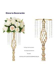 Set Of 2 Flower Stands (55 * 20 Cm). Bluelander - Gold - View 3