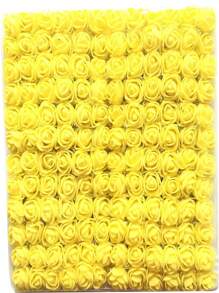 144 piezas de flores de papel de rosa miniatura artificial de colores mixtos, flores pequeñas hechas a mano para manualidades, flores micro para ramos de boda, trabajos manuales, decoración DIY de scrapbooking con tallos - Multicolor - Ver 19