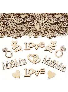 1 Pack Of 180pcs Colorful Wooden Confetti, Rainbow, Fish, Cross, Tree Branch, Dot Designs, Suitable For Baptism, Birth, Communion, Naming Ceremony, Confirmation Tabletop Confetti, Party Favors, Party Decorations