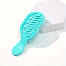 1 Mini Runway Design Comb, Portable Pocket Hollow Hair Comb, Dual-Use For Wet And Dry Hair, Suitable For Daily Travel Use - 白色 - 查看 3