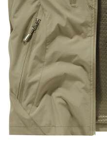 Chaleco utilitario multifuncional para hombre para exteriores, chaqueta casual de primavera/verano para pesca y fotografía con múltiples bolsillos - Caqui - Ver 4