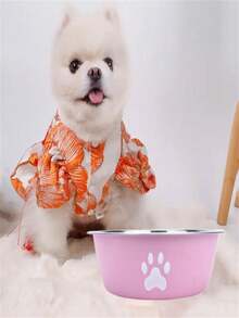 1 Stück Edelstahl Pfötchen-Napf, Hundenäpfe mit großer Kapazität für Futter & Wasser, mittelgroßer Fütterungsnapf