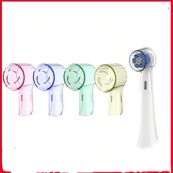 6/4/1 pieza Cubiertas para cabezales de cepillo de dientes, Cubiertas de plástico para polvo de cabezales de cepillo de dientes, Compatibles con los cabezales de repuesto Io Extreme Clean Gentle Care y las series Io 3 4 5 6 7 7g 8 9 de cepillos de dientes eléctricos, Suministros de viaje convenientes, Suministros para el hogar y la residencia