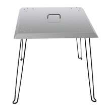 Outdoors Fire Pit Heat Deflector Pushes Heat Down And Out Stainless-Steel With Carrying Handle - Silver - View 5