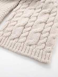 Women's Autumn Fashionable Minimalist Cable Knit Pullover Sweater