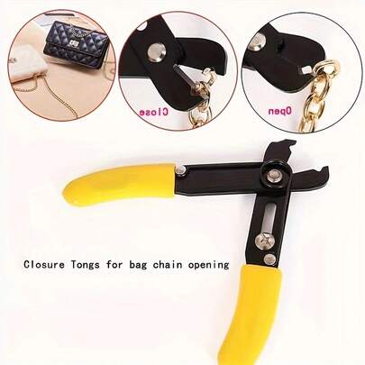 Professional Jewelry Chain Pliers – Manual Riveted Tool For Opening/Closing Chains | Adjustable Toothless Clamp & Built-In Cutter | DIY Installation & Modification For Necklaces & Bracelets (Ergonomic Anti-Slip Handle)