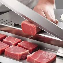 Stainless Steel Manual Meat Slicer - Multifunctional Rib Chopper And Vegetable Cutter, Easy To Clean - Perfect For Freezing Beef, Vegetables And Bones, Beef, Lamb, Chicken And Other Durable - Ideal Kitchen Tool, Easy To Carry, Suitable For Outdoor Use