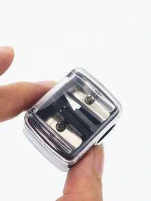 4 pezzi Temperino per matita occhi e sopracciglia con doppio foro, design a doppio foro mini e pratico, accessorio per il trucco, economico, decorazione per la stanza, vanità, viaggio, camera da letto, accessori per il trucco, economico, riempimento calze natalizie, trucco, strumenti per il trucco, roba economica, regali, regali per donne, regali di Natale