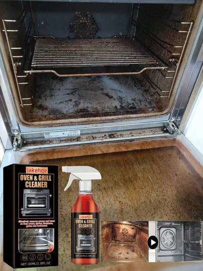 Spray de limpieza para horno, adecuado para la desengrasación diaria del hogar y la cocina, eliminación de manchas, spray de limpieza conveniente. Envíe a familiares y amigos como regalo de Navidad y Halloween (se envían modelos nuevos y antiguos al azar)