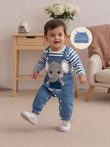 Baby Boys T-Shirt Co-Ords - 藍色 - 查看 5