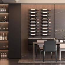 Wine Rack Wall Mounted,Wall Mounted Wine Rack, Wall Wine Rack For 9 Wine Bottles Wood Wine Racks For Wall, Wine Holder Wall Mounted Wine Bottle Racks For Kitchen,Dining Room,Bar - default - View 4