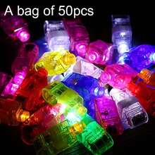 50 LED Fingerlights - Small Finger Flashlights, Illuminating, Fun Toys, Party Gifts. Suitable For Parties Such As Birthdays, Christmas, Halloween, Etc. Party Supplies. Fun Toy Gifts For Cheering At Parties. Suitable For Adult Halloween Parties. Can Be Used As Candy Bag Gifts. LED Fingerlights Are Also Applicable For Easter, Halloween And Christmas. - Màu sắc hỗn hợp - Xem 11