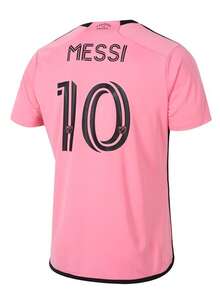 23-24 Home Jersey Of Miami International Football Club - Short Sleeve With Number 10 - Hồng - Xem 2