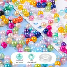 300pcs/500pcs/4800pcs Faux Pearl Bead Set, Suitable For Jewelry DIY, Creative Handmade Crafts, Holiday Travel Party Gifts