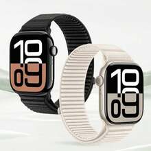 1pc Stretchy Nylon Braided Strap Compatible With Apple Watch Band Women/Men 40mm 42mm 41mm 38mm 44mm 46mm 45mm 49mm,Elastic Fabric Sport Solo Loop Bracelet Wristband Compatible With IWatch Bands Series 10/9/8/7/6 5/4/3/SE/2nd Generation/Ultra/2 Smartwatch Accessories