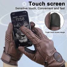 ALPINES FOX Summer Retro Perforated Leather Motorcycle Gloves Men Women Full Finger Motocross Biker Gloves Moto Equipment M-XXL