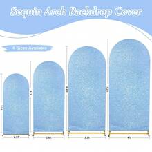 Cubierta de arco de 5 pies/6 pies/6.6 pies/7.2 pies con fondo de lentejuelas CHIARA para decoración de fotografía de boda, cumpleaños y fiesta (taburete no incluido)