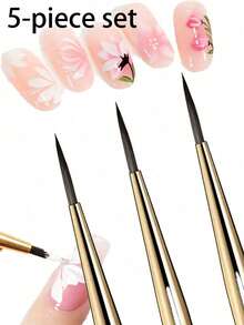 1pc Nail Art Brush, Multi-Function Painting Brush Used For Flower Painting, Fine Tip Brush For Nail Care, Smooth Material, DIY Nail Art Tool