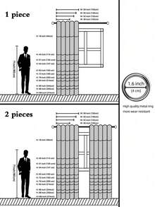 1 件/2 件可选轻质遮光窗帘，100% 遮光窗帘，带金属索环，客厅/卧室窗帘，粉色窗帘 - 粉色 - 查看 2