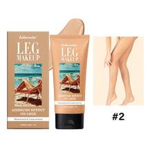 Leg Makeup Cream, Airbrush Effect, Waterproof & Long-Lasting Leg Foundation, 3 Shades: Natural Glow, Medium Glow & Bronze Glow, Smooths Imperfections, Evens Skin Tone, Lightweight & Moisturizing, Perfect For Flawless Legs & Body Highlight - 彩色 - 查看 5