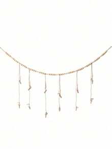 1个波西米亚风木珠相框，带12个夹子的悬挂式照片展示架，适用于卧室、客厅，可作为女孩礼物 - 多色 - 查看 10