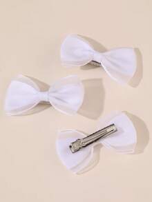 NAIZHU Set Jepit Rambut Kupu-kupu Putih untuk Anak Perempuan (10pcs/20pcs), Cocok untuk Pemakaian Sehari-hari dan Dekorasi Musim Pernikahan. - Putih - View 2