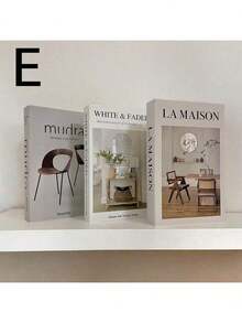 3pcs Vintage-Style Decorative Fake Books, Prop For Bookshelf Decor, Coffee Shop/Hotel, Photography, Film/Video