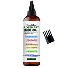 ThunderLea Rosemary Hair Oil - Promotes Healthy Hair Growth And Strong Roots - Contains Pure Rosemary, Castor, Babassu, Jojoba And Sesame Oils - With Biotin And Vitamin E - White - View 12