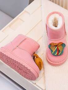 Girls' Snow Boots With Thermal Lining, Warm Ankle Boots, Children's Snow Winter Shoes, Toddler Boots, Christmas Kids Boots, Campus Style