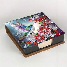 Bộ tranh đính đá 5D - Hộp đựng sổ tay hình hoa - Quà tặng thủ công độc đáo, Bộ tranh đính đá, Hình tròn bất đối xứng, Quà tặng thủ công độc đáo cho bàn làm việc tại văn phòng và gia đình - Nhiều màu - Xem 19
